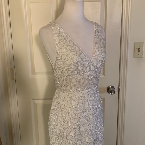 MAC DUGGAL
Hand Embellished Sleeveless Beaded Gown with Sweeping Train - Picture 6 of 15